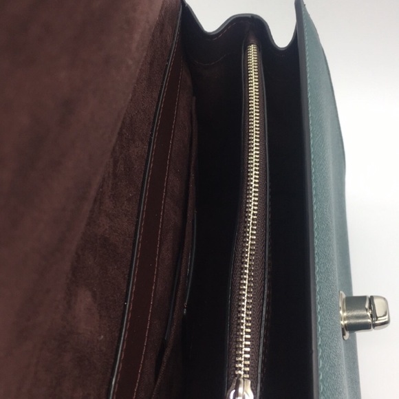 Coach Tilly Top Handle Dark Turquoise Cross Body - Picture 12 of 15